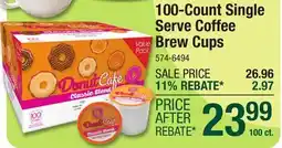 Menards 100-Count Single Serve Coffee Brew Cups offer