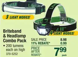 Menards Briteband & Headlamp Combo Pack offer