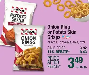 Menards Onion Ring or Potato Skin Crisps offer