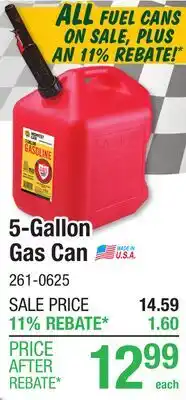 Menards Midwest Can 5-Gallon Gas Can offer