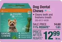 Menards Dog Dental Chews offer