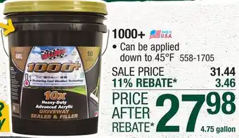 Menards 1000+ offer