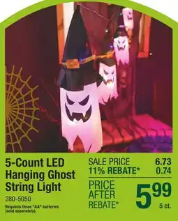 Menards 5-Count LED Hanging Ghost String Light offer