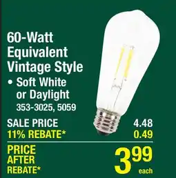 Menards 60-Watt Equivalent Vintage Style offer