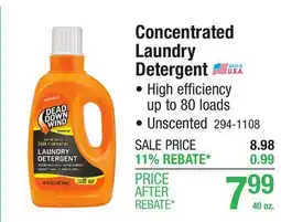 Menards Concentrated Laundry Detergent offer