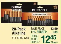Menards 20-Pack Alkaline Batteries offer