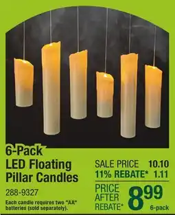 Menards 6-Pack LED Floating Pillar Candles offer