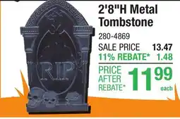 Menards 2'8H Metal Tombstone offer