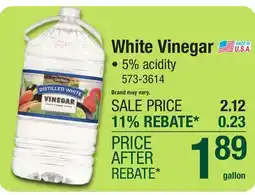 Menards White Vinegar offer