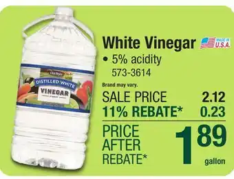 Menards White Vinegar offer