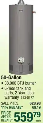 Menards 50-Gallon offer