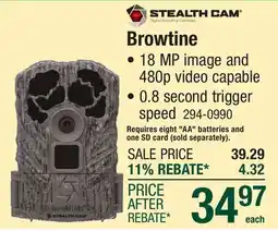 Menards Stealth Cam Browtine offer