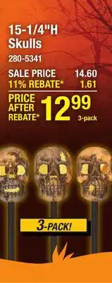 Menards 15-1/4H Skulls offer