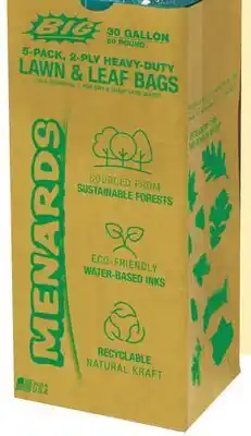 Menards 5-Pack Paper Lawn & Leaf Bags offer