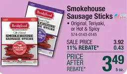 Menards Smokehouse Sausage Sticks offer