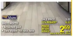 Menards Wentworth offer