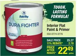 Menards Interior Flat paint & Primer offer