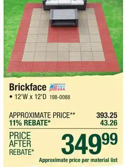 Menards Brickface offer