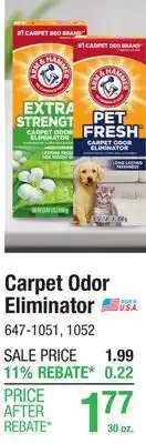 Menards Carpet Odor Eliminator offer