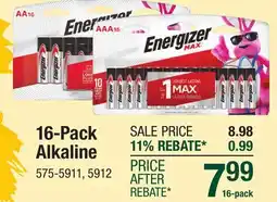 Menards 16-Pack Alkaline offer