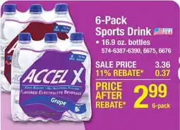 Menards 6-Pack Sports Drink offer