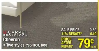 Menards U.CARPET Chevron offer