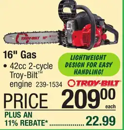 Menards TROY-BILT 16 Gas offer