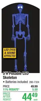 Menards 5'H Posable LED Skeleton offer