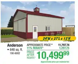 Menards Anderson offer