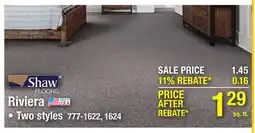 Menards Shaw Riviera offer
