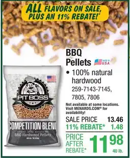 Menards BBQ Pellets offer