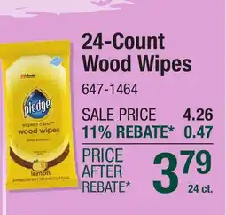 Menards 24-Count Wood Wipes offer
