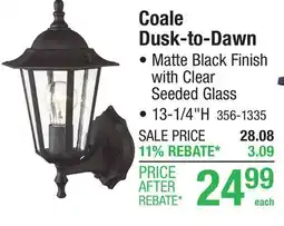 Menards Coale Dusk-to-Dawn offer