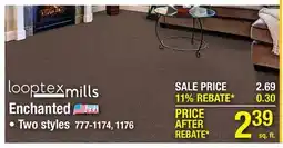 Menards looptex mills Enchanted offer