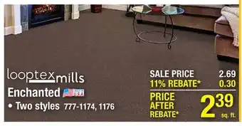 Menards looptex mills Enchanted offer