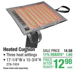 Menards Guidesman Heated Cushion offer