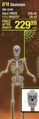 Menards 8'H Skeleton ANIMATED DÉCOR! offer