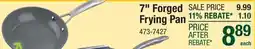 Menards 7 Forged Frying Pan offer