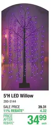 Menards 5'H LED Willow offer