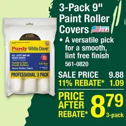 Menards 3-Pack 9 Paint Roller Covers offer