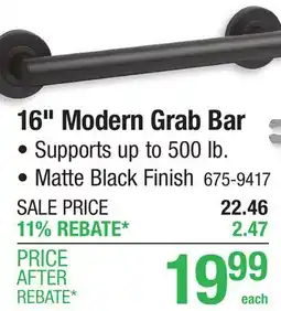 Menards 16 Modern Grab Bar offer