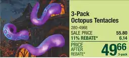 Menards 3-Pack Octopus Tentacles LED WINDOW MOUNTED INFLATABLES! offer