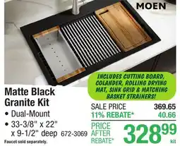 Menards Matte Black Granite Kit offer