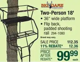 Menards Two-Person 18' offer