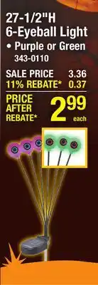 Menards 27-1/2H 6-Eyeball Light offer