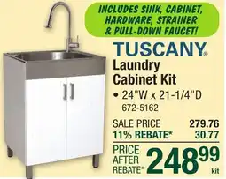 Menards TUSCANY Laundry Cabinet Kit offer