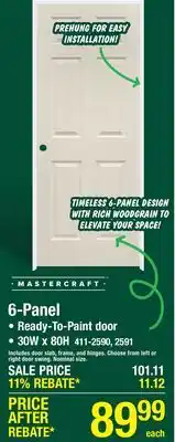 Menards Mastercraft 6-Panel offer