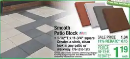 Menards Smooth Patio Block offer