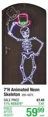 Menards 7'H Animated Neon Skeleton offer