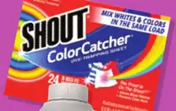 Menards SHOUT 24-Count In-Wash Dye Trapping Sheets offer